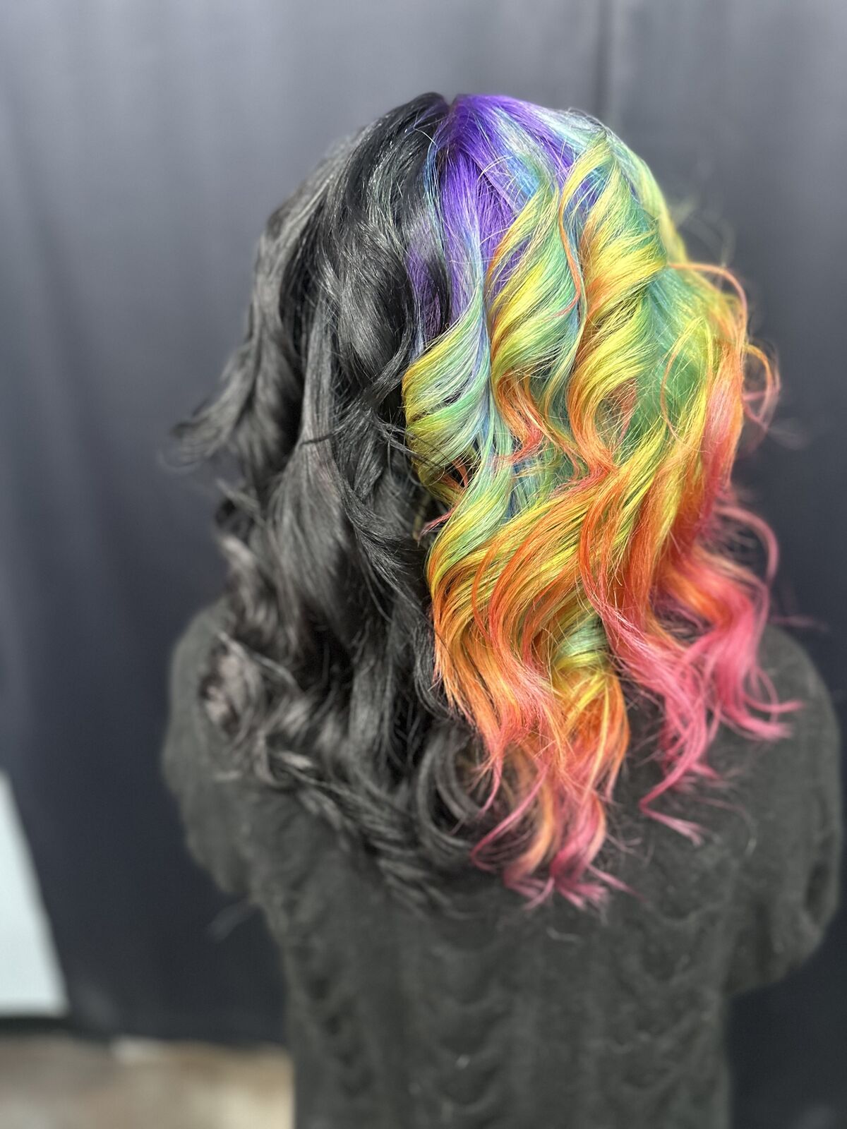 Rainbow split dye vivid color — East Louisville